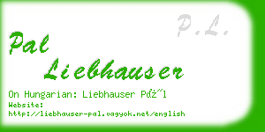 pal liebhauser business card